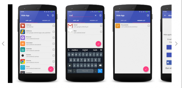 Application Application Hiding สำหรับ Android