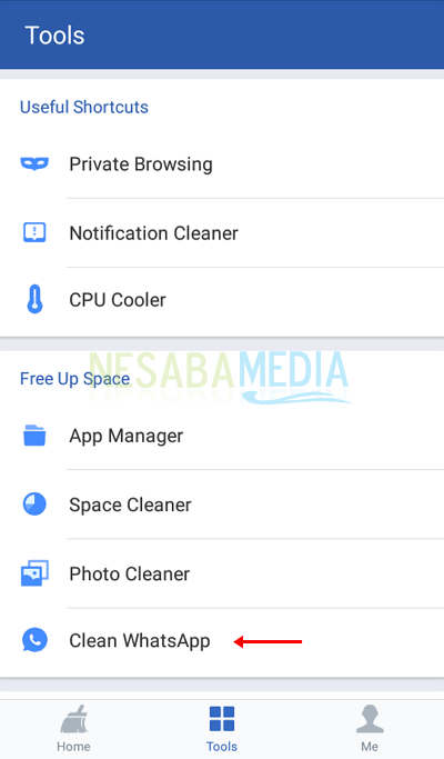 Krok 3 - Wybierz Clean WhatsApp