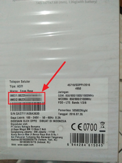 kaip patikrinti HP OPPO IMEI