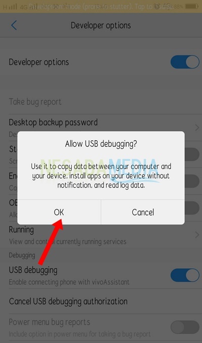 Autoriser le débogage USB