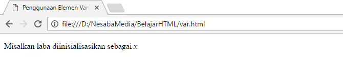 utilizarea tag-urilor var în html