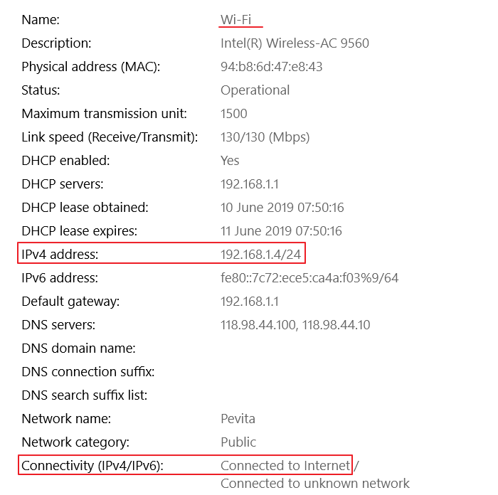 A través de la configuración de red e Internet 3