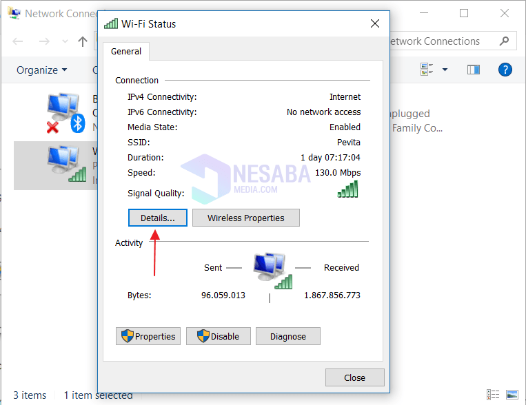 cómo averiguar la dirección IP a través de Network Connections 3