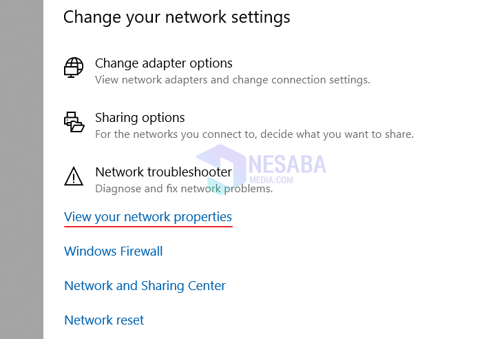 A través de la configuración de red e Internet 2