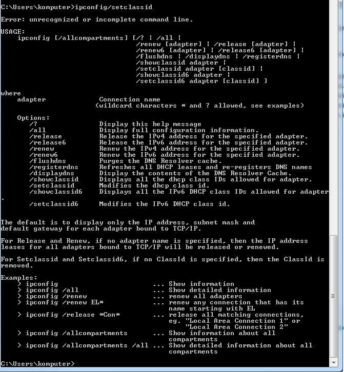 ipconfig-setclassid-komento