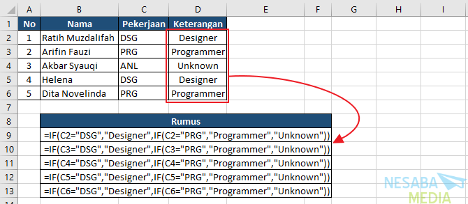 Excel IF formula - dubultā, ja 2. funkcija