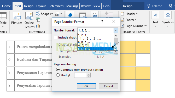 come creare numeri di pagina cartacei