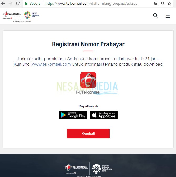 a Telkomsel / simPATI kártyák regisztrálása