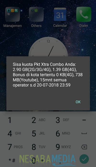 comment vérifier xl axiata quota