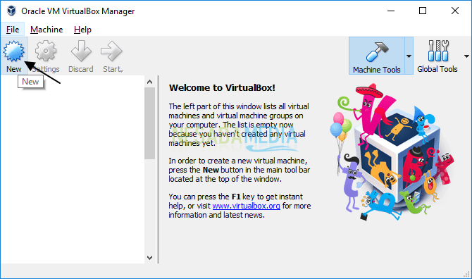 مدير Oraclehe VM VirtualBox