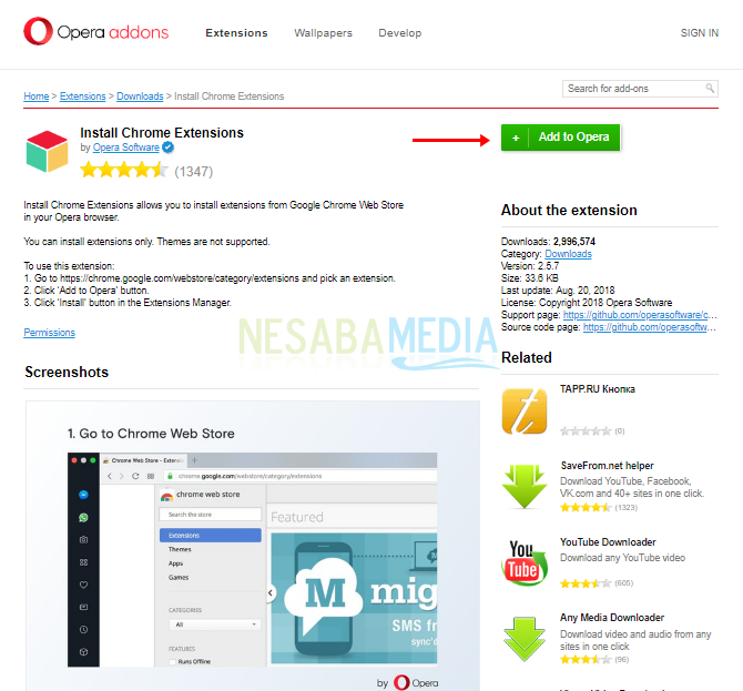 Ось як встановити розширення Google Chrome в Opera з Ease