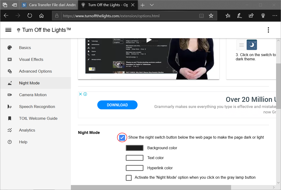 Aktivizējiet Microsoft Edge 9 Dark Theme