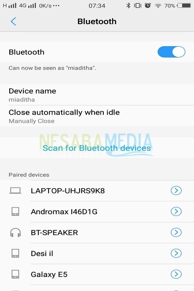 Android'i Bluetooth ile PC'ye Windows 10'a bağlama