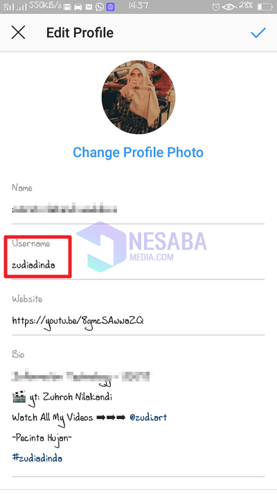 كيفية تغيير اسم مستخدم Instagram الخاص بك على هاتف Android