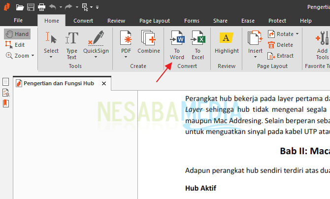 pretvoriti PDF u riječ s nitro