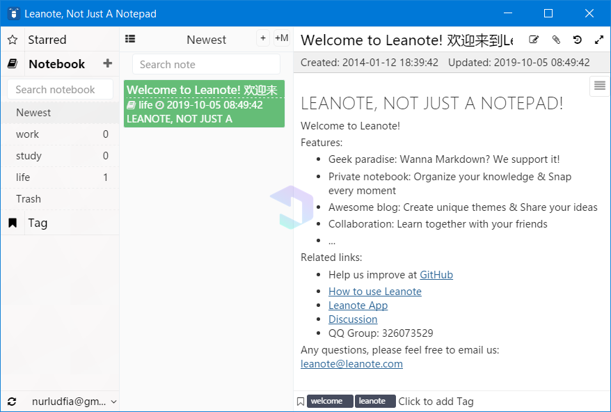 ดาวน์โหลด Leanote ล่าสุด