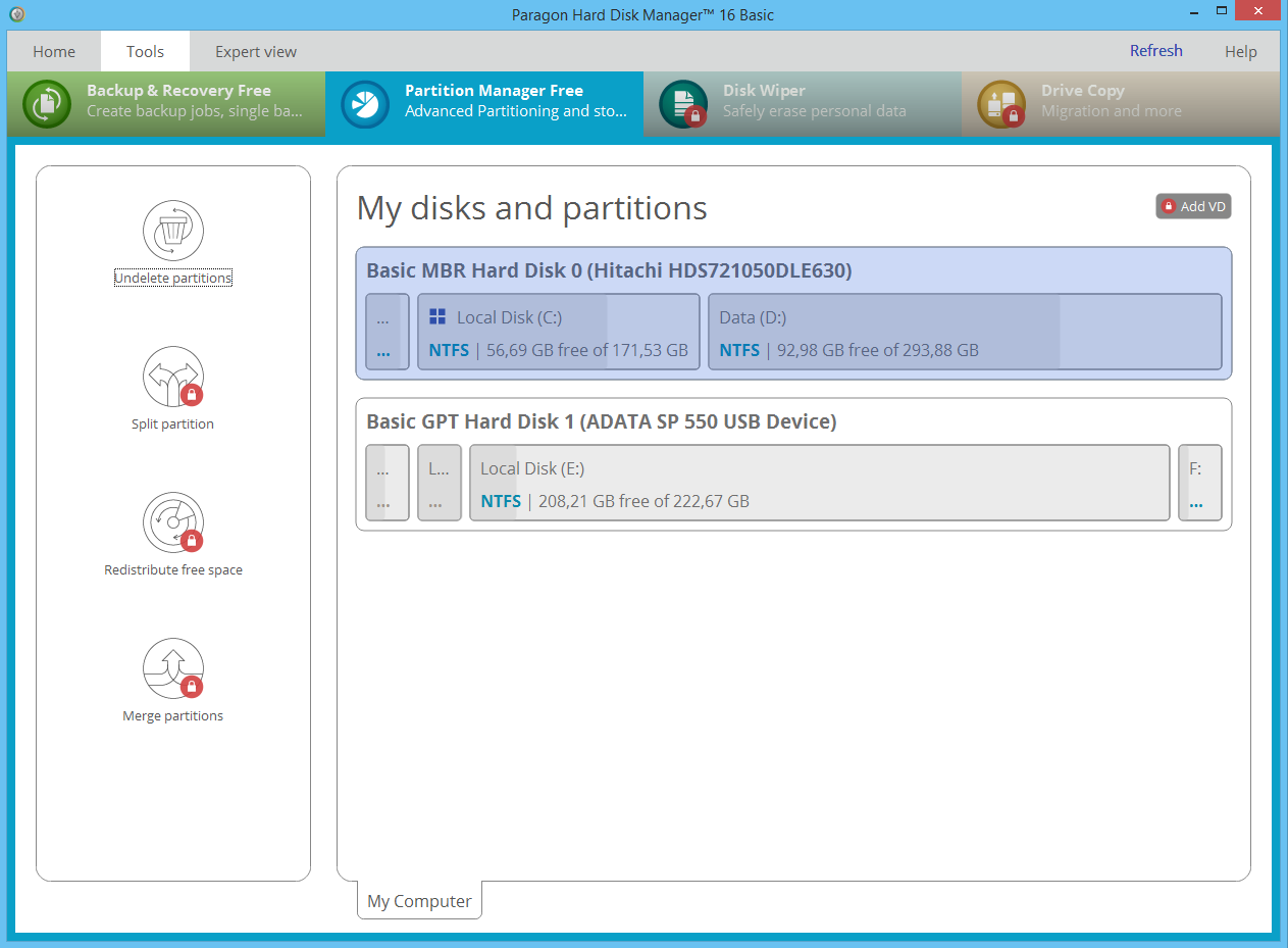 Laden Sie Paragon Partition Manager herunter