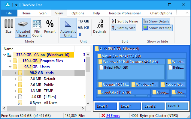 最新のTreeSizeをダウンロード