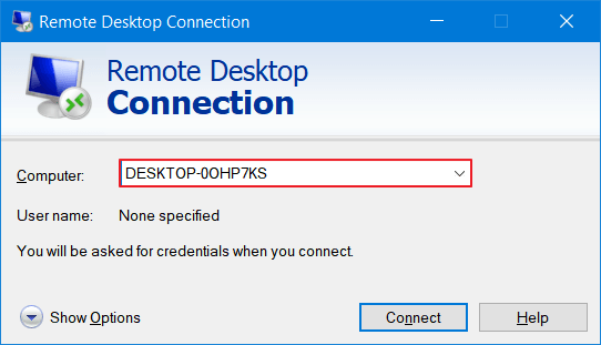 Používajte RDP na Windows PC B - 2