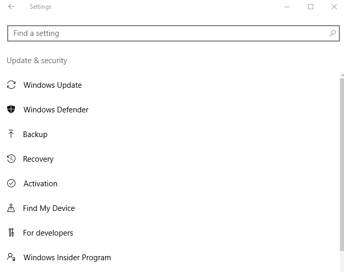 Следва Windows Defender